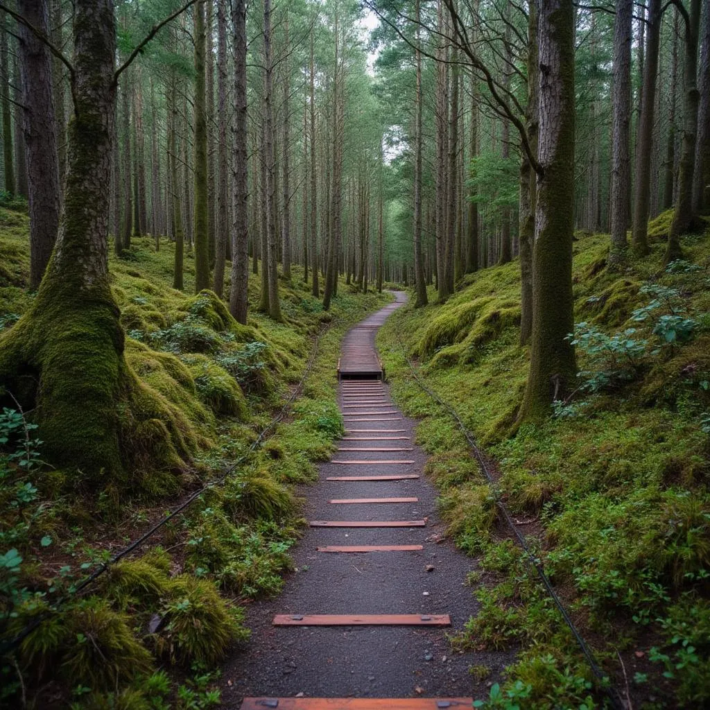 Sendero en Tierra del Fuego